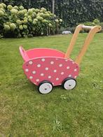 Roze Houten Poppenwagen met Stippen, Ophalen of Verzenden, Gebruikt, Meisje