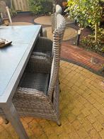 Mooie Hartman tuinset - 4 wicker stoelen en tafel, Tuin en Terras, Ophalen, 4 zitplaatsen, Gebruikt, Eettafel