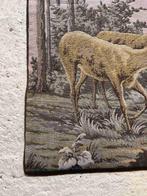 WK13 Vintage wandkleed tweeluik herten in bos en bergen, Gebruikt, Ophalen of Verzenden