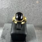 Gouden Ring | 14k | 8,46g | amethist | mt 20 | 370907, Gebruikt, 19 tot 20, Ophalen of Verzenden, Dame