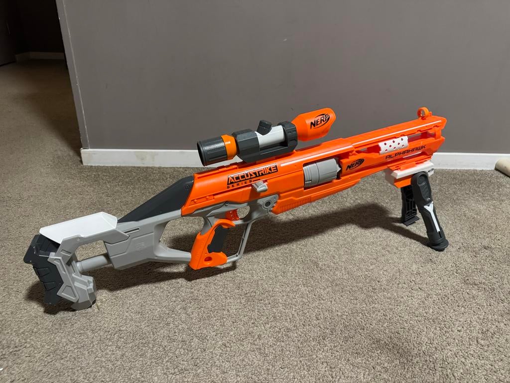 Nerf Accustrike Alphahawk Sniper Geweer, Ophalen of Verzenden, Gebruikt, Jongen of Meisje