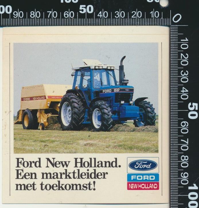 Sticker: Ford - New Holland - Een marktleider met toekomst, Ophalen of Verzenden, Zo goed als nieuw, Bedrijf of Vereniging