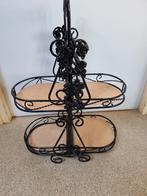 Vintage Etagère met 2 Plateaus, Ophalen of Verzenden, Gebruikt