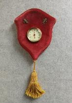 Franse antieke vintage thermometer - jaren 50, rood fluweel, Huis en Inrichting, Woonaccessoires | Thermometers, Ophalen, Gebruikt