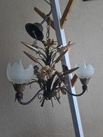 Italiaanse hanglamp bloemen met 3 lampen, Ophalen, Zo goed als nieuw
