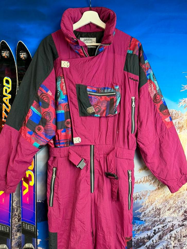 Vintage Fout Skipak van Authentic maat 38 / M, Kleding | Dames, Wintersportkleding, Zo goed als nieuw, Pak, Maat 38/40 (M), Ophalen of Verzenden