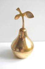 Decoratief vintage peren doosje, koper / messing, Antiek en Kunst, Antiek | Koper en Brons, Ophalen of Verzenden, Koper