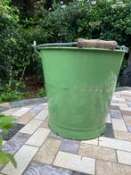 groen emaille emmer, vergiet en pan, Ophalen of Verzenden