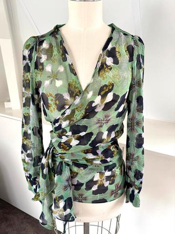 Ba&sh Groene Wikkelblouse 36/38 zgan CHCS beschikbaar voor biedingen