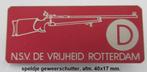 schietsport, speldje geweerschutter, NSV de Vrijheid R'dam, Ophalen of Verzenden, Nieuw, Sport, Speldje of Pin