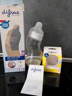 Difrax glazen babyfles plus flessenspeen, Kinderen en Baby's, Babyvoeding en Toebehoren, Ophalen of Verzenden, Zo goed als nieuw