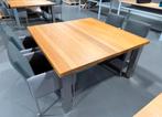 Prachtige Eikenhouten tafels met RVS poten (150x150x76), Huis en Inrichting, Tafels | Eettafels, Eikenhout, Ophalen of Verzenden