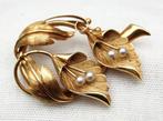 Broche antiek goud parels bloementak., Sieraden, Tassen en Uiterlijk, Antieke sieraden, Ophalen of Verzenden, Goud, Broche