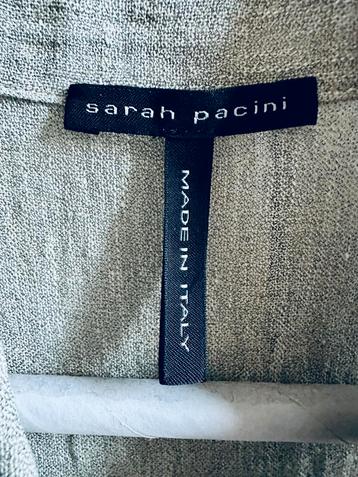 Sarah Pacini blouse linnen zacht groen maat 1 wijd model beschikbaar voor biedingen