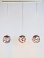 3 x Studio Italia Kelly Cluster Sphere Hanglamp Brons Lodes, Ophalen of Verzenden, Metaal, Zo goed als nieuw, Modern design