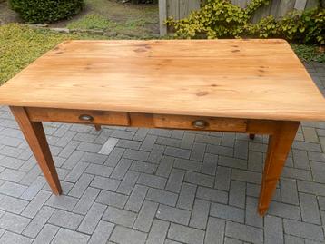 Grenen tafel met 2 lades - 160x88x78 beschikbaar voor biedingen