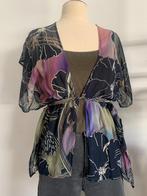 Supertrash blouse vestje transparant dk. blauw multi S/36, Overige kleuren, Supertrash, Verzenden, Zo goed als nieuw