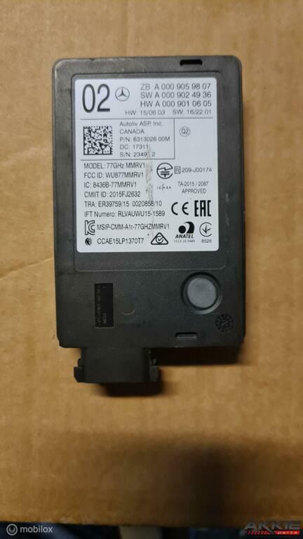 Mercedes w213 w257 dodehoeksensor sensor A0009059807, Auto-onderdelen, Elektronica en Kabels, Gebruikt, Ophalen of Verzenden