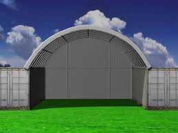2025 Rhino-Cross-Shelter C2020H - 6x6x2 m met eindzeil Opsla beschikbaar voor biedingen
