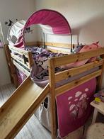 Half hoogslaper met glijbaan, Kinderen en Baby's, Kinderkamer | Stapelbedden en Hoogslapers, Ophalen, Zo goed als nieuw, Hoogslaper
