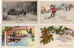 kerstkaart, Verzamelen, Ansichtkaarten | Themakaarten, Verzenden, Gelopen, Feest(dag)