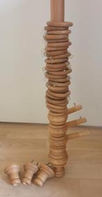 houten gordijnroede 2.10m + ringen en eindstukken, Huis en Inrichting, Ophalen, Minder dan 100 cm