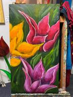 Handgeschilderde voorstelling van tulpen (door Adry), Ophalen