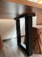 Eikenhouten Eettafel met Metalen Onderstel, Huis en Inrichting, Ophalen, Gebruikt, 100 tot 150 cm, Eikenhout