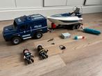 Politie truck met speedboot 5187 Playmobil, Kinderen en Baby's, Speelgoed | Playmobil, Ophalen, Zo goed als nieuw