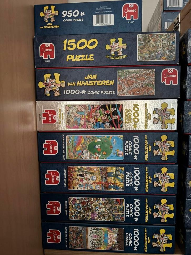 Jan van Haasteren puzzels, Hobby en Vrije tijd, Denksport en Puzzels, Zo goed als nieuw, 500 t/m 1500 stukjes, Ophalen of Verzenden