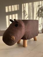 Kruk krukje nijlpaard voor op babykamer of kinderkamer, Ophalen, Zo goed als nieuw, Hout