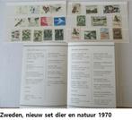 Zweden, 2 speciale jaarsets 1970 / 1972, dier-natuur / kunst, Ophalen of Verzenden, Zweden, Postfris
