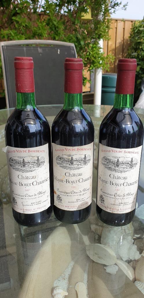 1982 Mayne Boyer Chaumet Premiere Cote de Blaye Grand Vin, Verzamelen, Wijnen, Nieuw, Rode wijn, Frankrijk, Vol, Ophalen of Verzenden