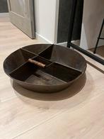 Prachtige metalen verdeelschaal, vakkenschaal, Ophalen of Verzenden, Zo goed als nieuw, Rond, Overige materialen