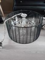 2 Zwarte Organza Hanglampen, Huis en Inrichting, Lampen | Kroonluchters, Ophalen of Verzenden, Zo goed als nieuw, Stof, Modern