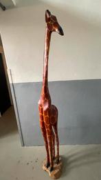 Houten beeld giraffe, kunst in huis +- 195cm, Ophalen