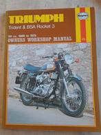 Triumph Trident / BSA Rocket 3 Werkplaatshandleiding, Motoren, Ophalen of Verzenden, Triumph