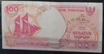Indonesië 1992 100 R, Postzegels en Munten, Bankbiljetten | Azië, Ophalen of Verzenden, Zuidoost-Azië, Los biljet