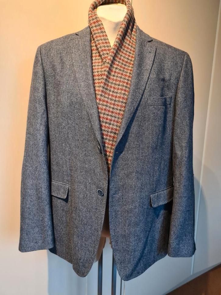 Zacht blauw comfortabel tweed mix maat 54 €50 " inspired", Kleding | Heren, Kostuums en Colberts, Nieuw, Maat 52/54 (L), Blauw