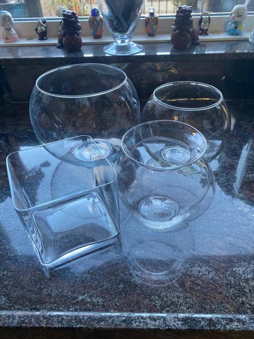 Diverse Vazen en Stolp, Huis en Inrichting, Woonaccessoires | Vazen, Zo goed als nieuw, Overige kleuren, Minder dan 50 cm, Glas