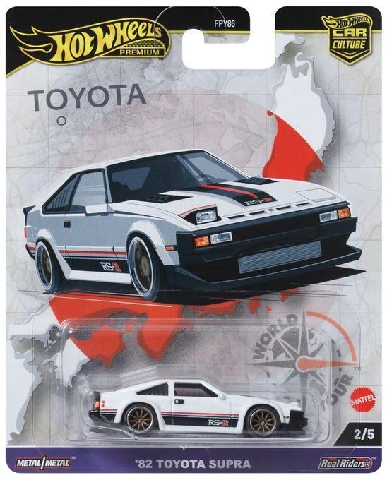 Hot Wheels Premium '82 Toyota Supra - World Tour, Kinderen en Baby's, Speelgoed | Speelgoedvoertuigen, Ophalen of Verzenden, Nieuw