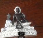 Boeddha beeldje met 3 Boedha's zilver kleur., Ophalen of Verzenden, Zo goed als nieuw