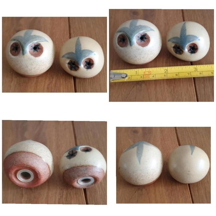 Retro Peper & zoutstel uiltjes met lieve strooi oogjes gaaf!, Verzamelen, Retro, Huis en Inrichting, Ophalen of Verzenden