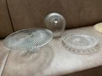 Glazen Schalen Set voor Taart/Cupcakes, Ophalen, Schaal, Rond, Glas