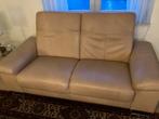 Luxe beige lederen 2- en 3-zits bankstel met relaxfunctie, Huis en Inrichting, Banken | Bankstellen, Ophalen of Verzenden, Zo goed als nieuw