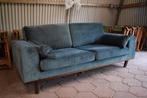 Blauw groene velvet zitbank, Huis en Inrichting, Ophalen, Zo goed als nieuw, 75 tot 100 cm