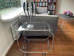 Serveertafel van glas met chroom, Ophalen, Huis en Inrichting