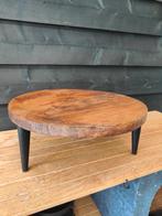 Plantentafeltje rond mangohout, Minder dan 45 cm, Minder dan 55 cm, Gebruikt, Rond