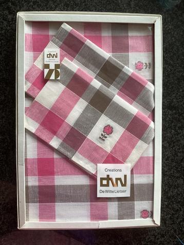 Tafelkleed, servetten, de Witte Lietaer, ongebruikt, vintage beschikbaar voor biedingen