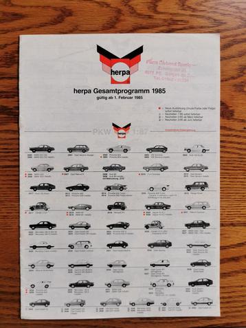 Herpa gesamtprogramm folder / catalogus 1985 beschikbaar voor biedingen